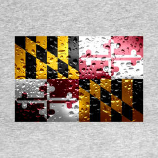 Flag of Maryland - Raindrops T-Shirt